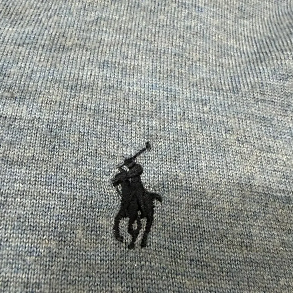 Polo Ralph Lauren Sweater Mens 2XL Blue Merino Wool V Neck Knit Pullover - Picture 5 of 6